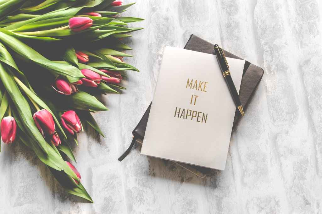 Flowers and a book