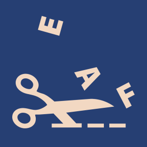Scissors and letters 