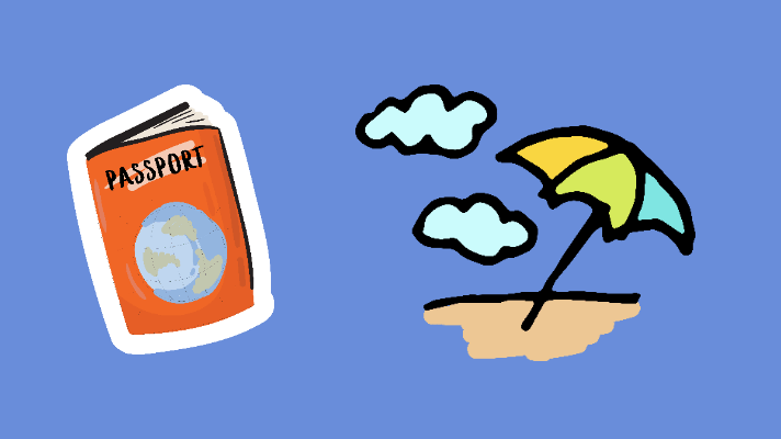 Passport, beach