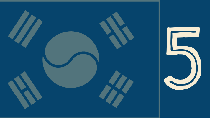 Korean flag, number 5